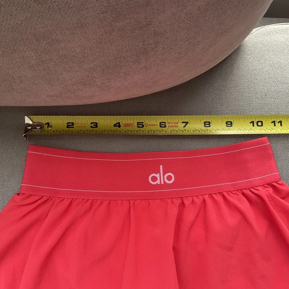 Alo Match Point Tennis Skirt Candy Red XXS
